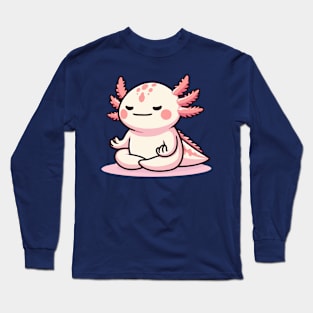 earnest meditating axolotl Long Sleeve T-Shirt